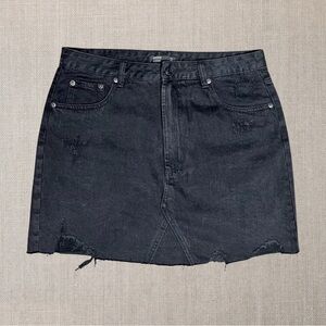 GLASSONS Denim Black Mini Skirt